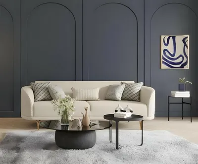 Immagine prodotto di Divano a tre posti in tessuto Divano a 3 posti imbottito Divano design