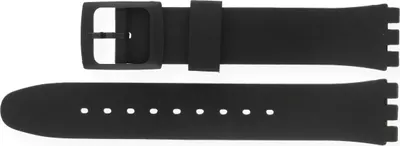 Produktbild von JuwelmaLux Ersatzband Silikon für Swatch-Uhren 17 mm Anstoß 17 mm Schwarz JL28-09-0020