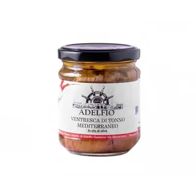 Obrázok produktu pre Thunfischbauch in Olivenöl, 200 g (Bôčik z tuniaka v olivovom oleji)