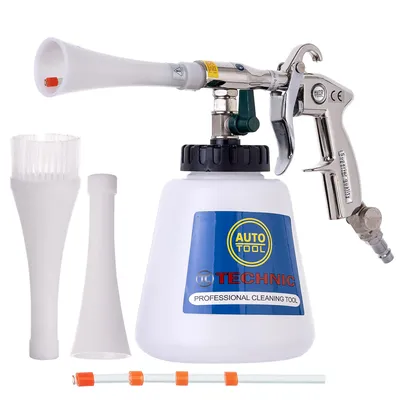Zdjęcie produktu dla Pistolet do czyszczenia sprężonym powietrzem Pistolet do mycia Pistolet do czyszczenia na mokro Pistolet na sprężone powietrze + 2x dysza