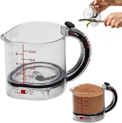 4-in-1 Messbecher 250 ml mit Abstreifdichtung