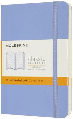 Image de Moleskine Classic, Carnet de notes Pocket/A6 Ligné, Bleu Hortensia