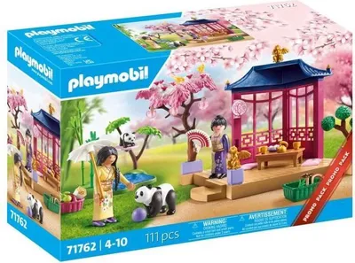 Immagine prodotto di PLAYMOBIL Giardino asiatico con personaggi e panda, confezione promozionale, 111 pezzi, dai 4 anni in su