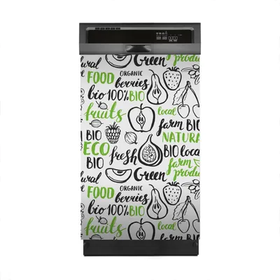 Produktbild von Aufkleber sticker 45x70 cm Dekorative folie Spülmaschine - Früchte Beeren Jahrgang