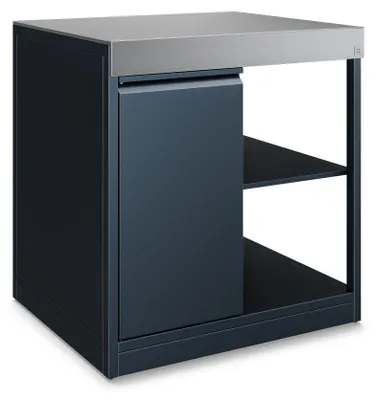 Produktbild von Klarstein WaldChef Aufbewahrungsschrank – Outdoor-Küchenschrank mit Edelstahl-Arbeitsplatte, pulverbeschichteter Stahl, Regal & Tür