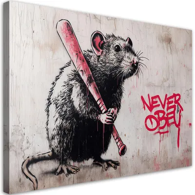 Immagine prodotto di Quadro su tela, Ratto Street Art - 60x40