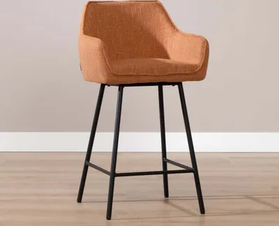 Produktbild von Bronx71 Barhocker Ciara kupfer Leinen 65 - 78 cm
