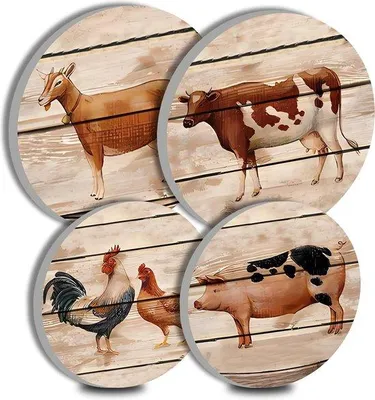 Image de Couvercles ronds en métal pour plaques de cuisson - Lot de 4 couvercles pour plaques de cuisson électriques - Protection pour cuisinières à gaz
