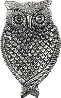 Produktbild von Räucherstäbchenhalter Eule Metall silber Räucherkegelhalter