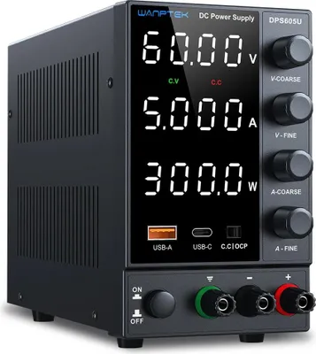 Immagine prodotto di Alimentatore da banco regolabile DC - DPS605U - Uscita: 0-60V - 5A, fino a 300W - Uscita singola - 50/60Hz