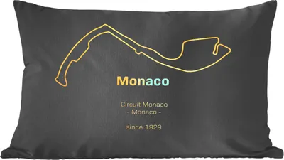 Produktbild von MuchoWow® Zierkissen Sofakissen Wohnzimmer Dekokissen 50x30 cm F1 - Rennstrecke - Monaco - Wohnzimmerdekoration - Polster mit Photo