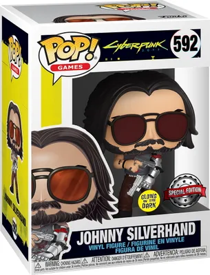 Produktbild von Cyberpunk 2077 - Johnny Silverhand 592 Special Edition Glows in the Dark - Funko Pop! - Vinyl Figur