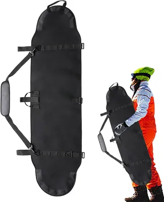Productafbeelding van Snowboard Reistas - Gevoerde Skibag - Veilig Vervoer - Waterdicht Neopreen - 145 cm - Zwart