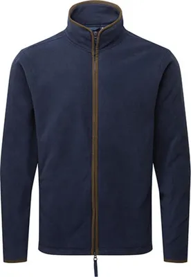 Produktbild von Premier Workwear PR823 | MenŽs ŽArtisanŽ Fleece Jacket S bis 3XL - Farbe: Navy (ca. Pantone 533C)/Brown (ca. Pantone 4975C) - Größe: L