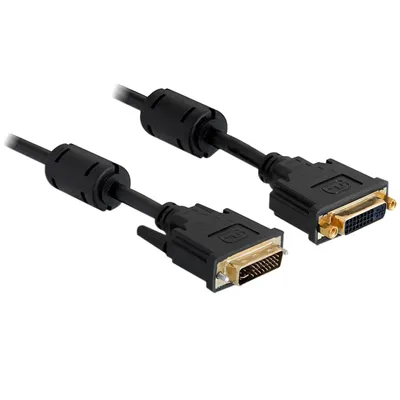Produktbild von DELOCK DVI Kabel DVI(24+5) -> DVI(24+5) St/Bu 1.00m Gold