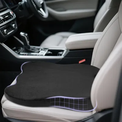 Image de Coussin ergonomique pour siège de voiture, conçu pour les adultes, avec mousse à mémoire de forme