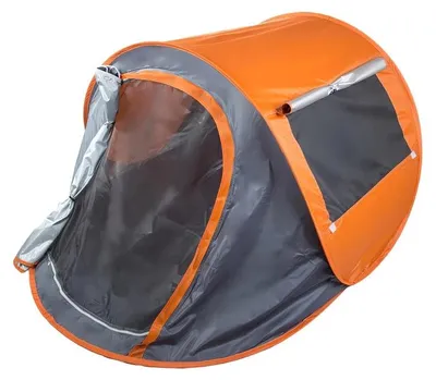 Immagine prodotto di Verk 14529 Tenda da spiaggia UV autoportante 210 x 130 x 85 cm arancione-grigio