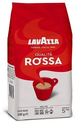 Zdjęcie produktu dla Lavazza Qualità Rossa, 500 g, Kawa, Średnie palona, 1 szt., Torba