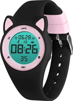 Produktbild von BEN NEVIS Digitale Kinderuhr für Jungen, wasserdicht, LED-Licht, Wecker, Stoppuhr, Datum, Fitness Tracker mit Schrittzähler & Distanz, Silikon-Armband