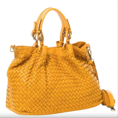 Produktbild von BZNA Handtasche Ronja gelb Designer Umhängetasche Shopper