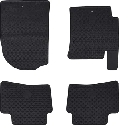 Image de Tapis de voiture 4 pcs Noir Caoutchouc