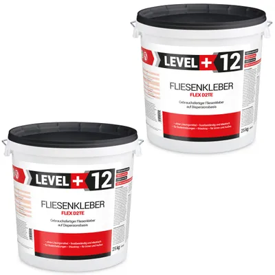 Zdjęcie produktu dla Gotowy Klej do Płytek 50KG Biały Dyspersyjny Klej do Płytek do Glazury Terakoty LEVEL Plus 12