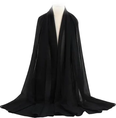 Zdjęcie produktu dla Uniqoos® Elegancki szal z szyfonu damski, 180 × 70 cm – lekki i przewiewny, szyfon/poliester, dostępne kolory: szampan, jasnoszary, czarny, czerwony, granatowy