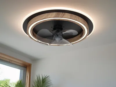 Produktbild von Globo Lighting Deckenventilator Metall schwarz matt, LED
