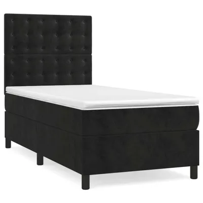 Productafbeelding van vidaXL Boxspringbed met matras, zwart, 80x200 cm, fluweel