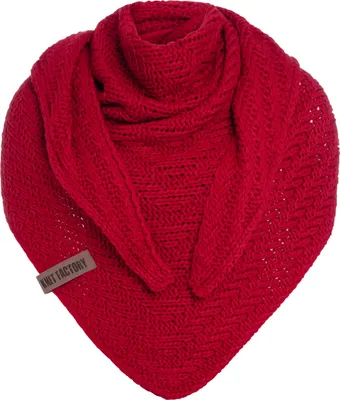 Produktbild von Knit Factory Sally Dreiecksschal - Bright Red - 220x85 cm