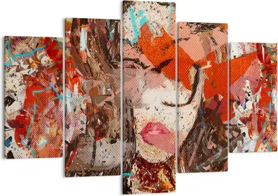 Produktbild von Bild auf Leinwand - Leinwandbild - Abstraktion modern - 150x100cm - Wand Bild - Wanddeko - Leinwanddruck - Bilder - Kunstdruck - Wanddekoration - Leinwand bilder - Wandkunst - EA150x100-3464