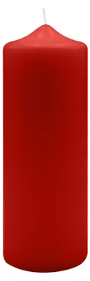 Produktbild von Spitzkopf Stumpen Kerzen Weihnachtsrot 20 x Ø 7 cm, 6 Stück