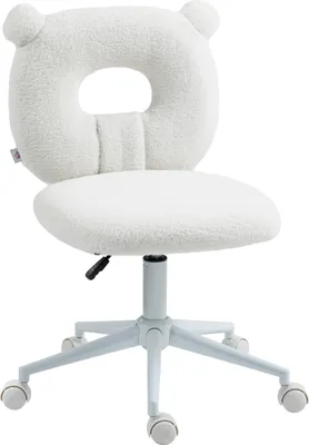Produktbild von Bürostuhl, Höhenverstellbarer Schreibtischstuhl, Drehstuhl, Arbeitsstuhl, Computerstuhl Für Wohnzimmer, Bis 120 Kg Belastbar, Teddy-Vlies