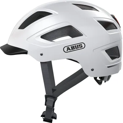 Produktbild von ABUS Stadthelm Hyban 2.0 - Fahrradhelm mit Rücklicht, ABS-Hartschale, guter Passform - für Damen und Herren - Weiß, Größe L (56-61 cm)