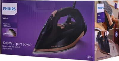 Immagine prodotto di Philips DST7510/80, ferro da stiro a secco e a vapore, piastra SteamGlide Elite, 2 m, 260 g/min, 55 g/min, 0,3 l