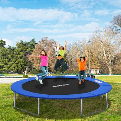 Produktbild von YZNAHRE Trampolin Randabdeckung Ø366 cm Trampolin Umrandung Federschutz Randschutz Reißfest UV-beständig Federabdeckung Abdeckung Trampolin Ersatzteile (Blau)