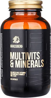 Produktbild von Grassberg Multivits & Minerals (90 Caps) Unflavoured - Vitamine, Mineralien & Gesundheit - Vitamine & Mineralien-Komplex