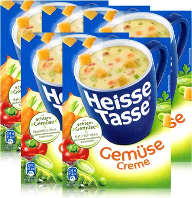 Produktbild von Heisse Tasse Gemüse Creme mit Croûtons 3 Beutel á 17,3g (5er Pack)