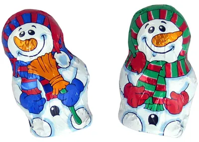 Produktbild von Mini-Schneemänner aus Edelvollmilchschokolade, 100x6,25g