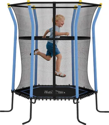Produktbild von HOMCOM Kinder Trampolin Ø163,5 cm, Indoor Trampolin, Kindertrampolin bis 50 kg
