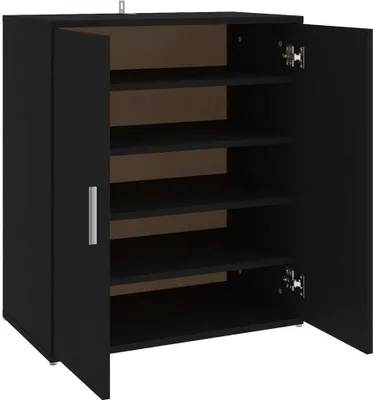 Obrázok produktu pre vidaXL Skriňa na topánky čierna 60x35x70 cm Materiál drevo