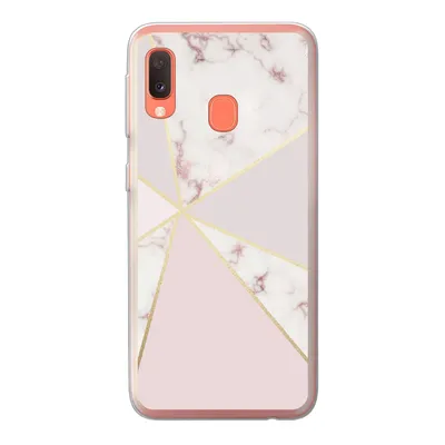 Produktbild von MuchoWow® Handyhülle Schutzhülle Hülle für Samsung Galaxy A20e Marmor - Gold - Rosa Silikon Softcase Handy Hülle - Abdeckung