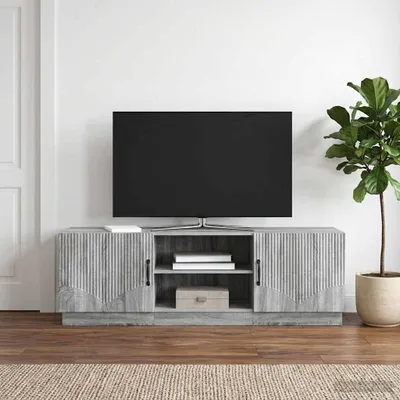 Obrázok produktu pre vidaXL TV stolík, sivý, Sonoma, 150 x 31 x 47 cm, drevotrieska