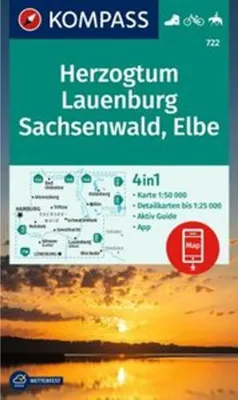 Produktbild von KOMPASS Wanderkarte 722 Herzogtum Lauenburg, Sachsenwald, Elbe 1:50.000