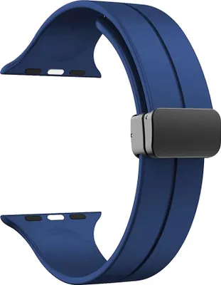 Produktbild von Magnet Armband für Apple Watch Series 8 7 6 5 4 3 Ultra Sport Loop Silikon Band 38/40/41 Blau
