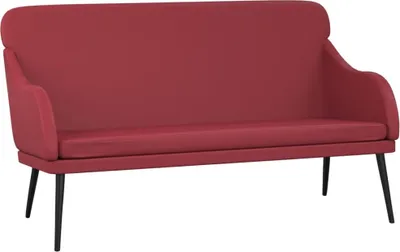 Image de vidaXL Banc rouge vin 110x76x80 cm similicuir