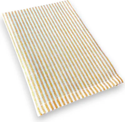gelbe Tischdecke mit Glitzer Streifen