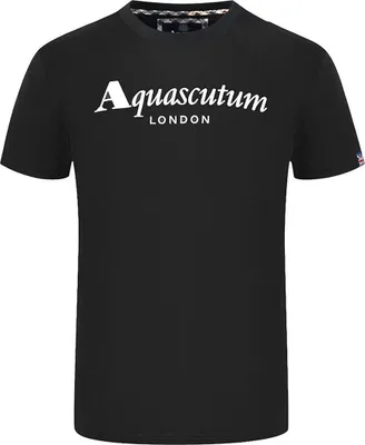 Produktbild von Aquascutum - "London" T-Shirt für Herren SY214 (M) (Schwarz)