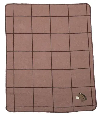 Produktbild von David Fussenegger Babydecke Juwel mit Stick 'Karo/Pferd' 70 x 90 cm Mocca - Braun