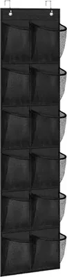 Produktbild von 12/24 Grids Schuhregal Aufbewahrungstasche Transparent Oxford Tuch PVC Organizer Mehrschichtiger handwaschbarer Schuhhalter